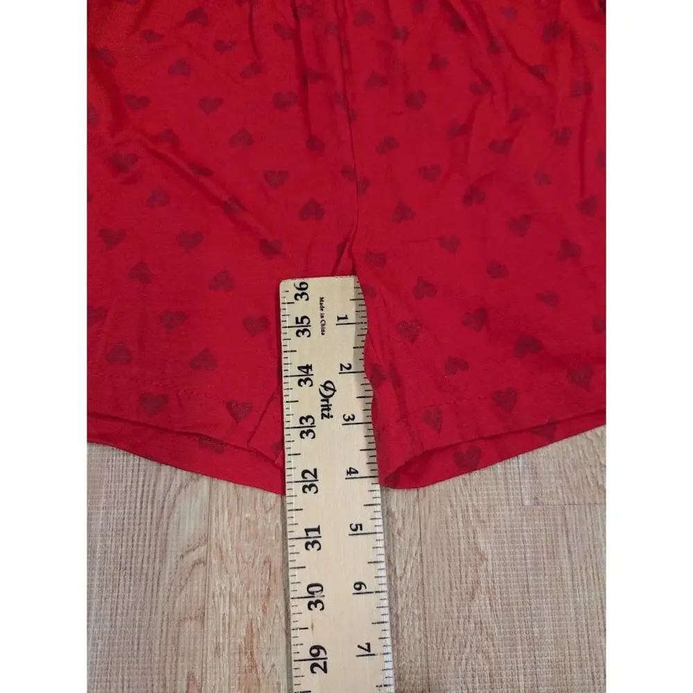 Disney Store Mickey Mouse Red Hearts Women's Sleep Lounge Shorts Medium - Picture 3 of 5